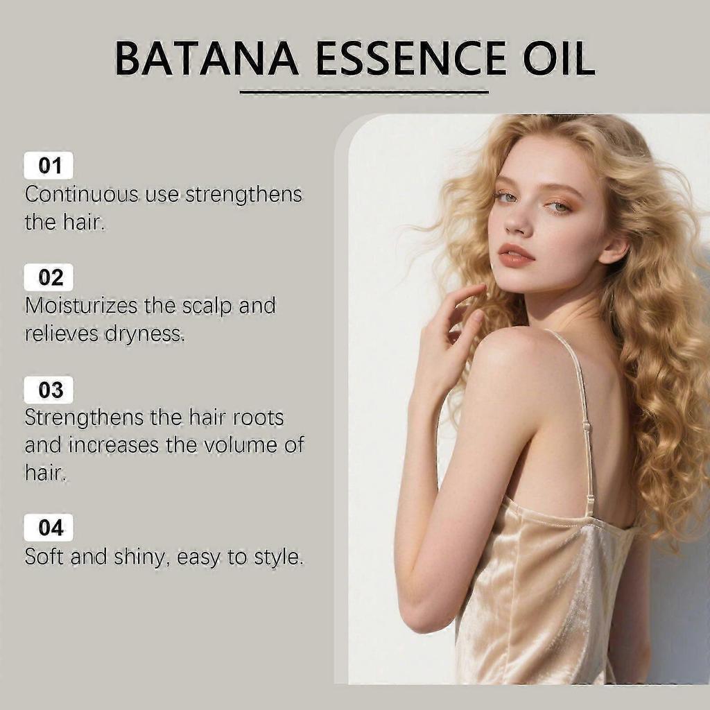 Batana Oil For Hair Growth,100% Pure Natural Raw Batana Oil From Honduras With Rosemary Ginger Oil For Hair Thickness, Scalp Treatment, 120ml