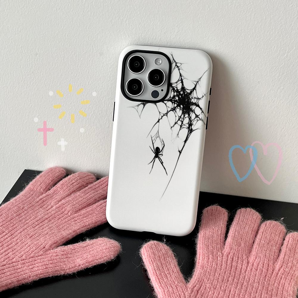 Spider Gothic Style Art Painting Design Phone Case Film Shell For iPhone 17 16e 16 15 14 13 12 11 Pro Max Plus XS