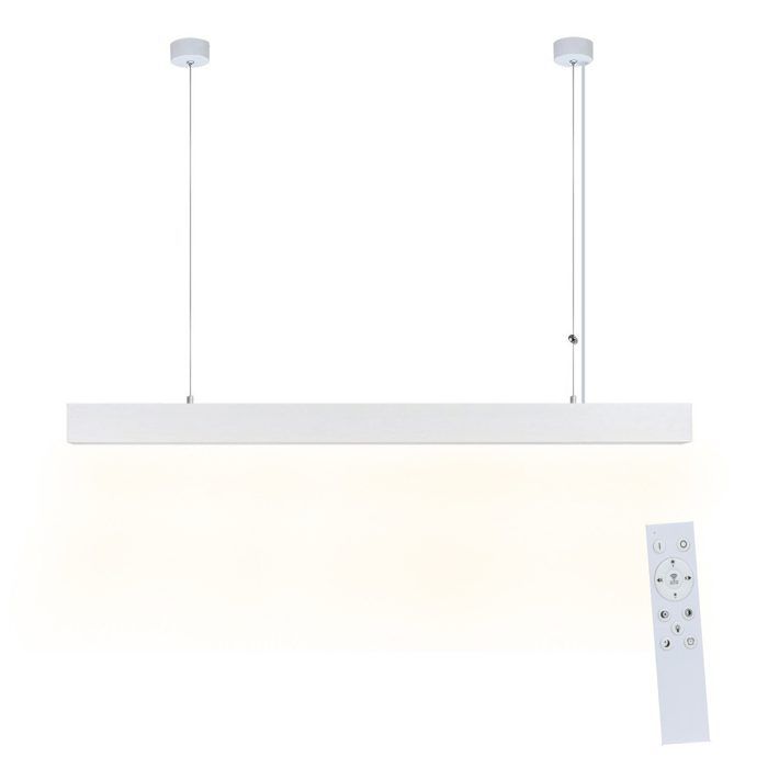 Lampe suspendue LED - NETTLIFE - 107 cm - Hauteur réglable - Télécommande - LED intégrée 32W
