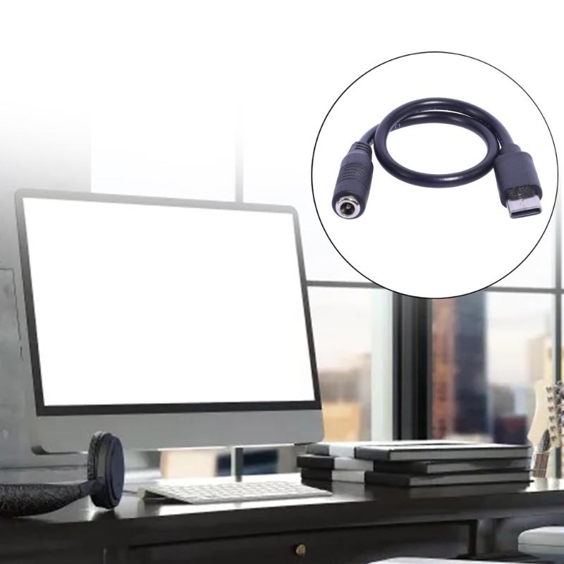 Typ-C-zu-3,5x1,35mm-Stecker & Buchse Stromanschluss-Verlängerungskabel Ladekabel Ladeadapterkabel für Smartphones Tablets