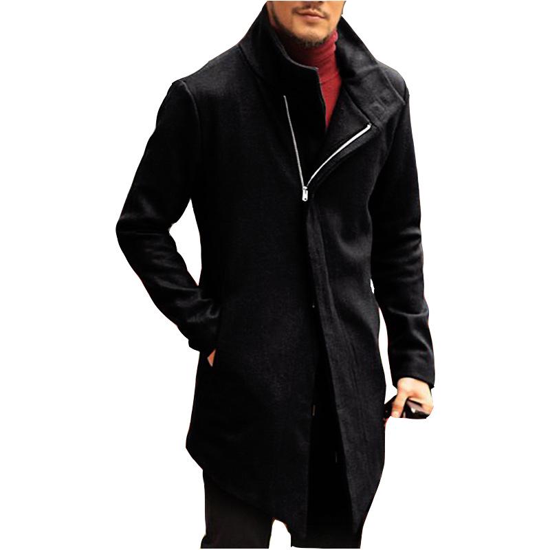 mens diagonal zipper jacket