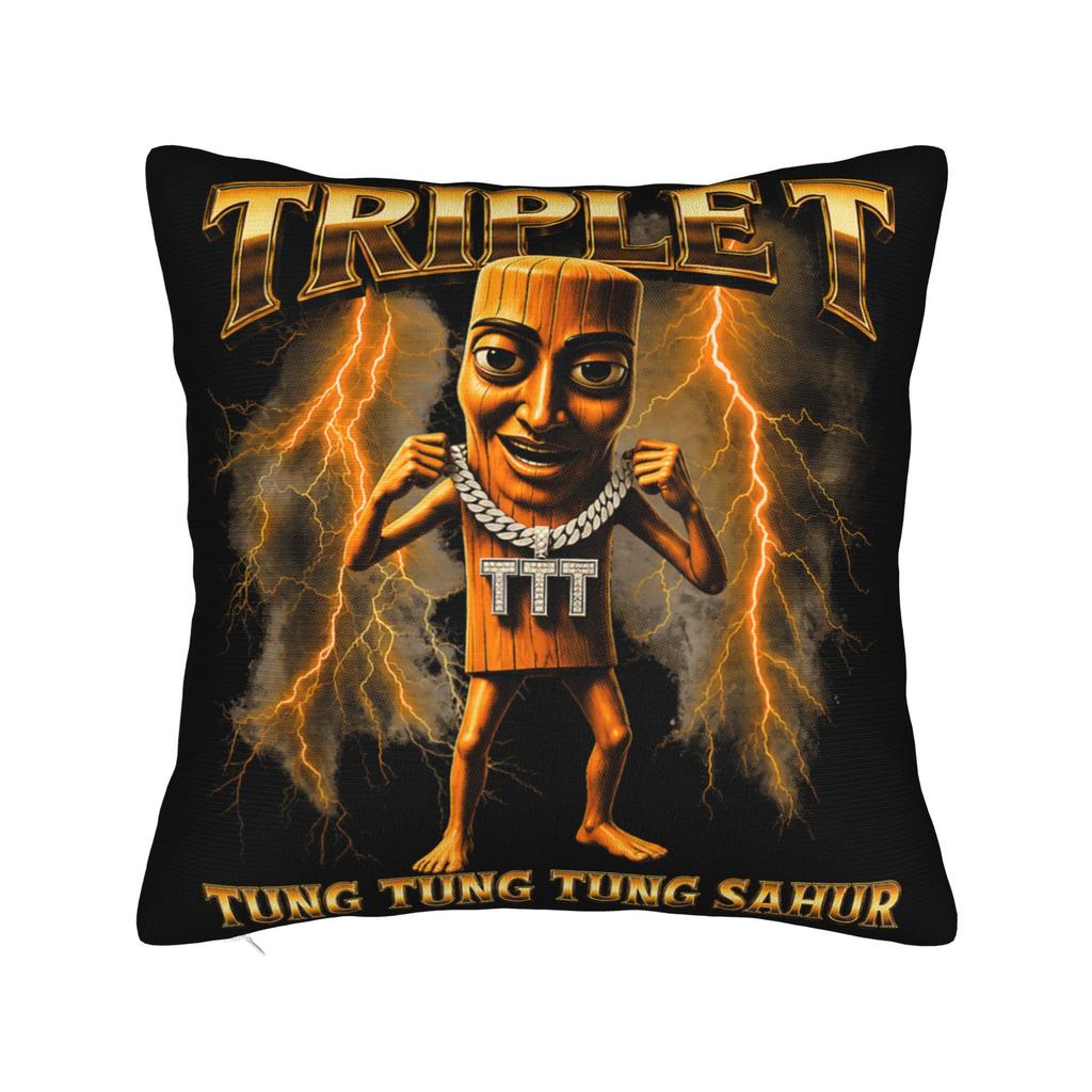 Pillow Case Motion At Your Front Door Tung Sahur John Pork Ai Baby Meme Custom Pillow Cover For Couch Sofa Bedroom Pillowcases