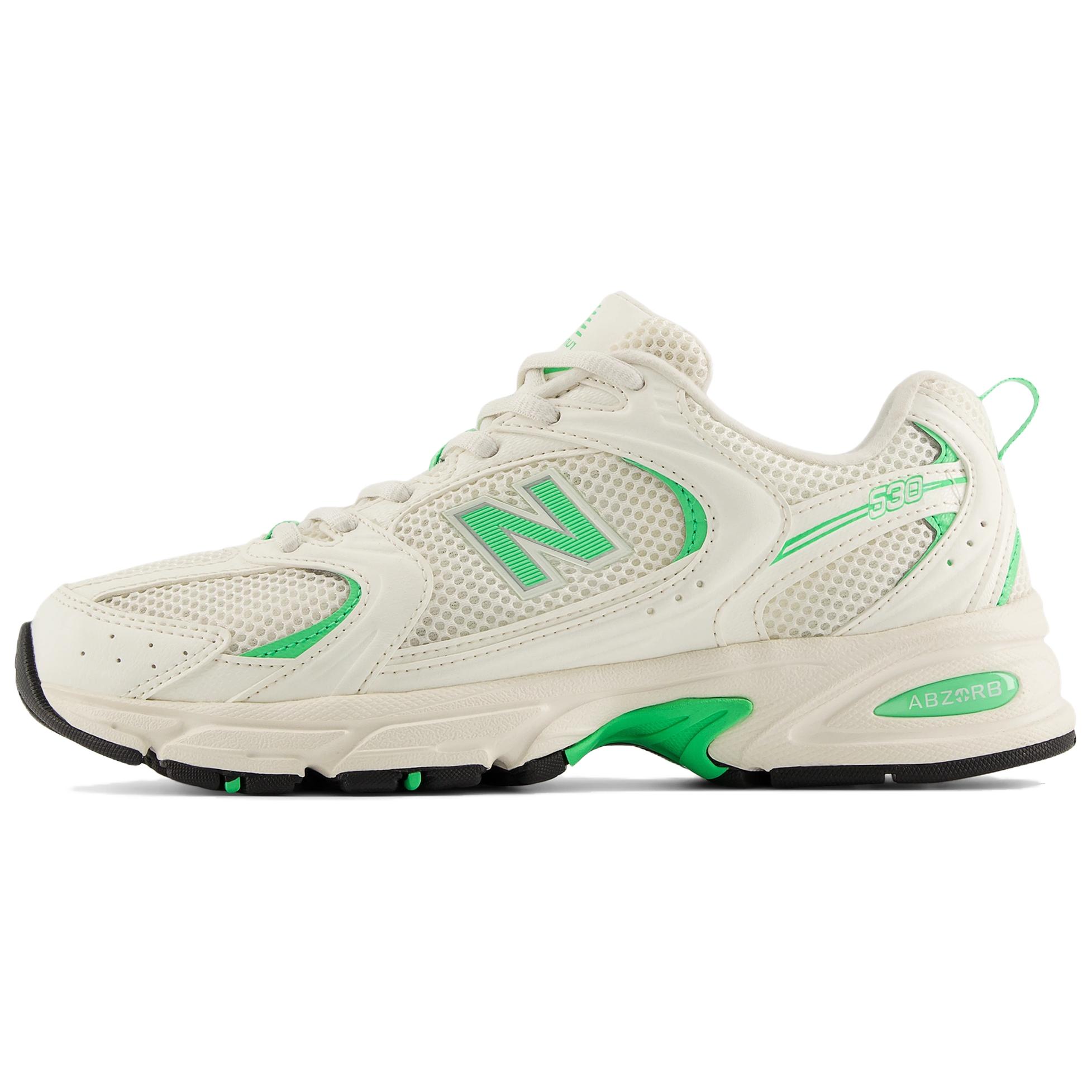 New Balance 530 Sea Salt Lime Leaf Unisex Sneakers White U530CSI 40.5
