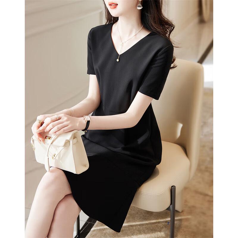 DME Elegant V-Neck Slimming Fishtail Midi Dress S