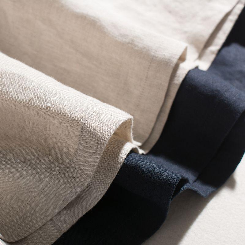Export Export Daily Order 9 Pure Linen French Large Pleated Easiest for Match Artsy Waist Umbrella Skirt Mid Skirt