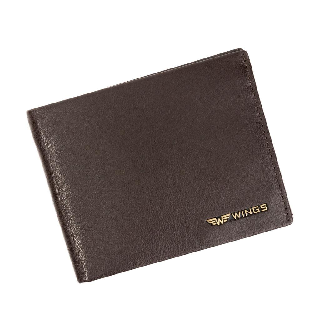 Men' Brown Wings Wallet Made of Genuine Goat Leather