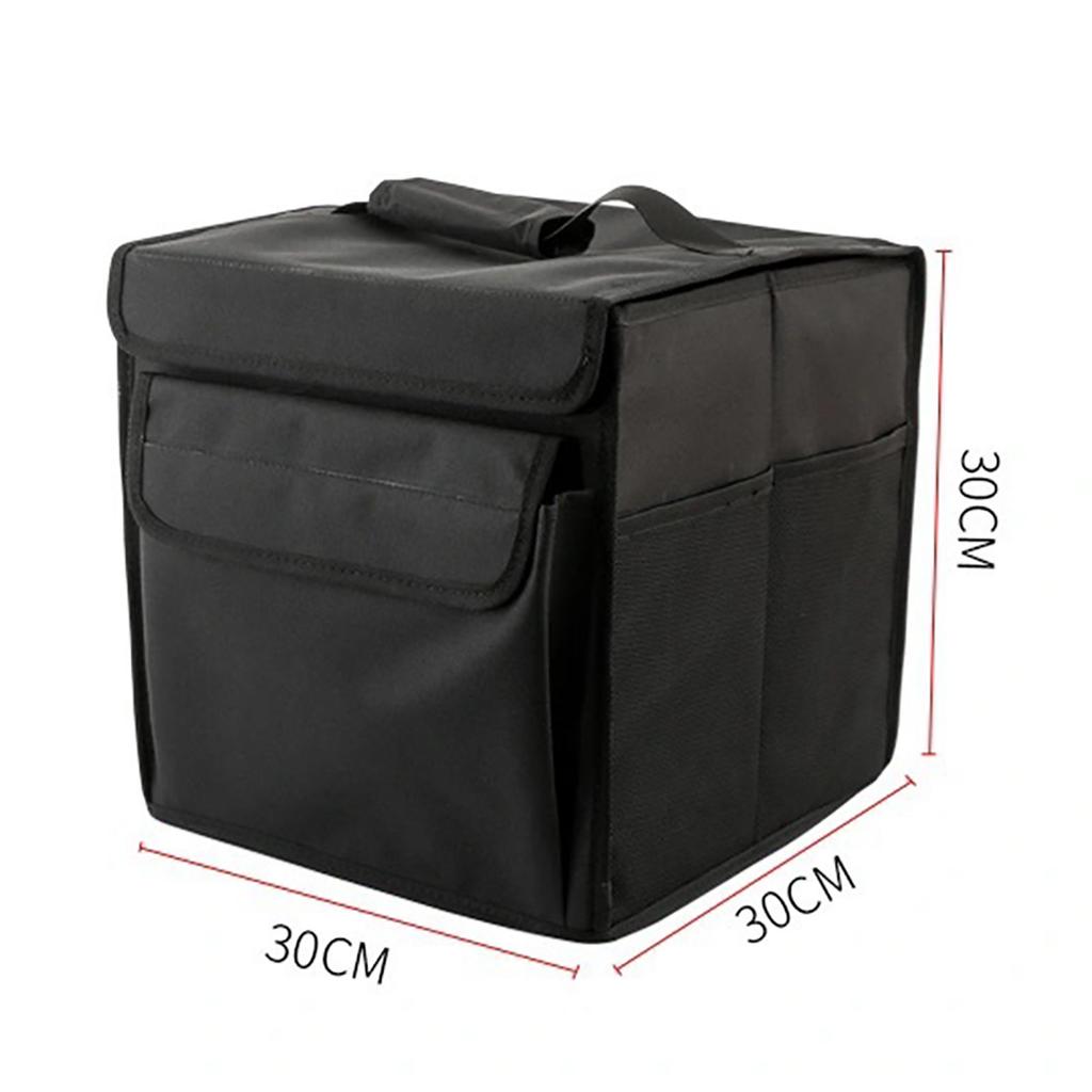 Car Trunk Organizer With Lid Eco-Friendly Multi Compartments Durable Collapsible Cargo Storage Box Container For Auto Truck SUV