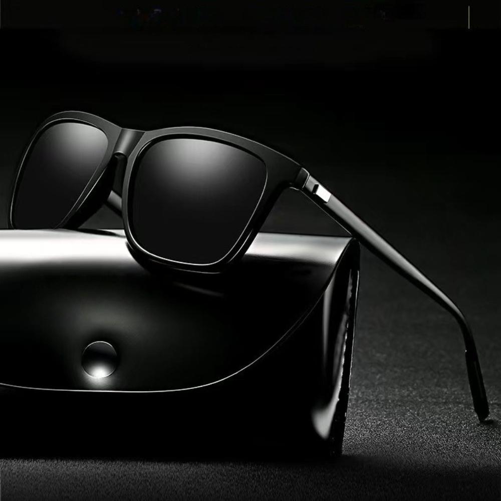 Retro Style Rectangular Frame Sunglasses For Men Classic And Fashionable Outdoor Fishing And Driving Glasses