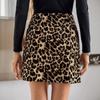 Leopard Print Skirt Internet Celebrity Ins Short Skirt Women's Autumn Skirt High Waist Slimming A-line One-step Skirt