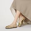 Women's Roman Slingback Flat Sandals Strappy Comfort Open Toe Slip On Low Block Heel Ankle Strap Sandals Summer Fisherman Casual Dress Shoes for Women