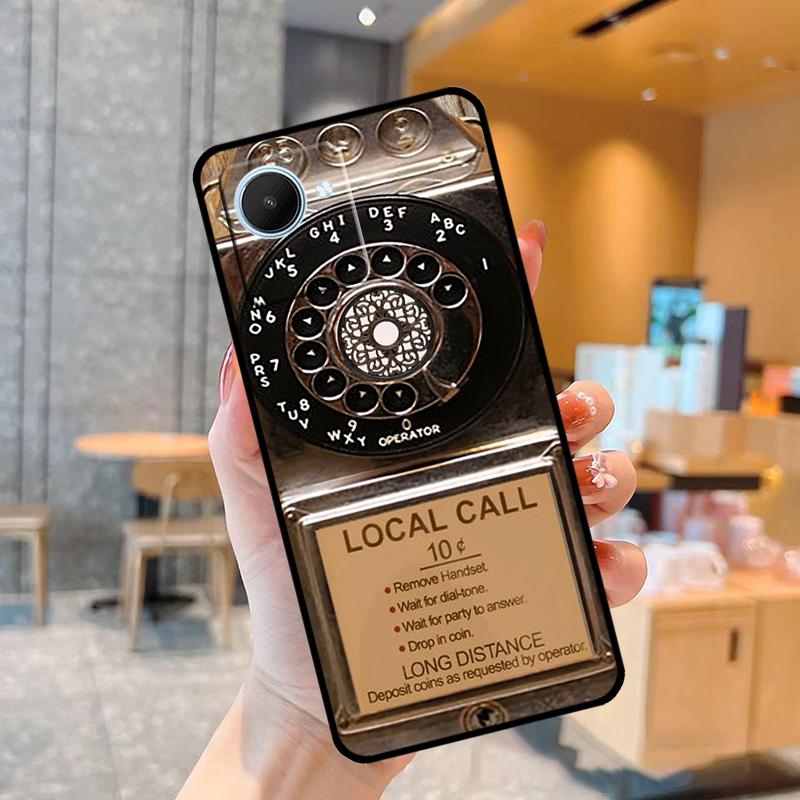 Retro Telefon Wählscheibe Fall Für Realme C55 C33 C31 C35 C30 C11 C15 C25s C21Y GT Neo 5 3T 2T 8 9 10 11 Pro Plus