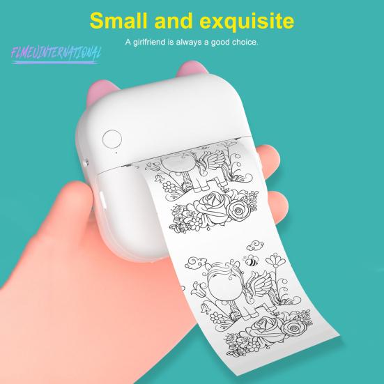 Studentská inkoustová kapesní tiskárna Bluetooth připojení – tiskárna účtenek s rozlišením 200 DPI pro počítač Android, přenosná termální tiskárna