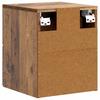 Wall Mounted Nightstand 2 Pcs Reclaimed Wood Look 34.5 X 33 X 40 Cm