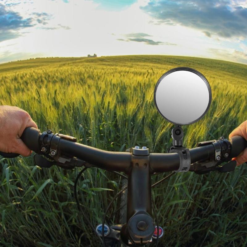 Universal ABS Bike Handlebar Side Mirror With Adjustable Mounting System For Clear Road Observation