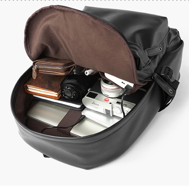 Men Leather Laptop Backpack Travel Backpack High Quality Fashion Knapsack Bags for Male 20-35L