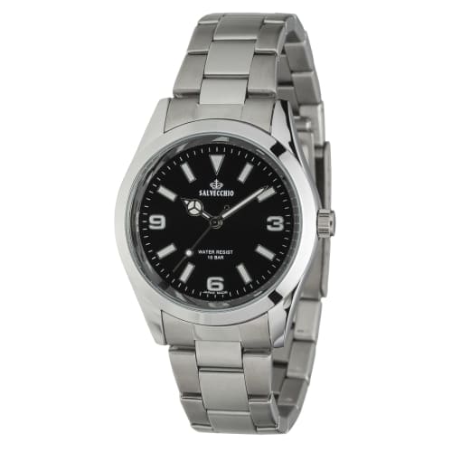 Klefer Men's Analog Waterproof Watch with Metal Band, Silver, SV-AM266-BKS