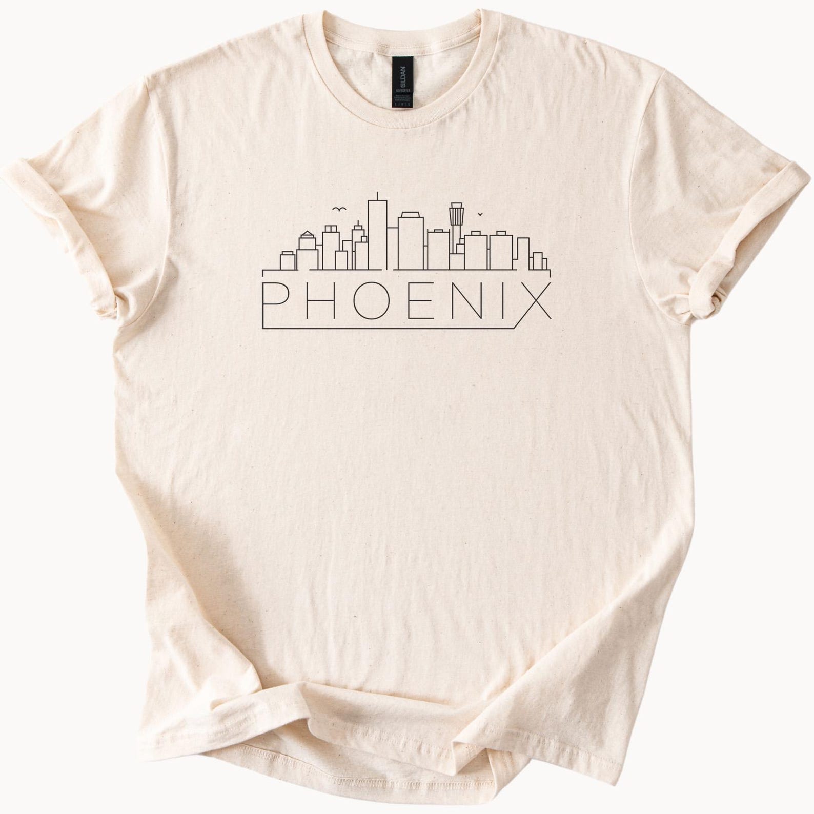 Phoenix Skyline Graphic T Shirt Minimalist Cityscape Line Art Tee Arizona City Urban Architecture Shirt Phoenix Arizona Shirt 150