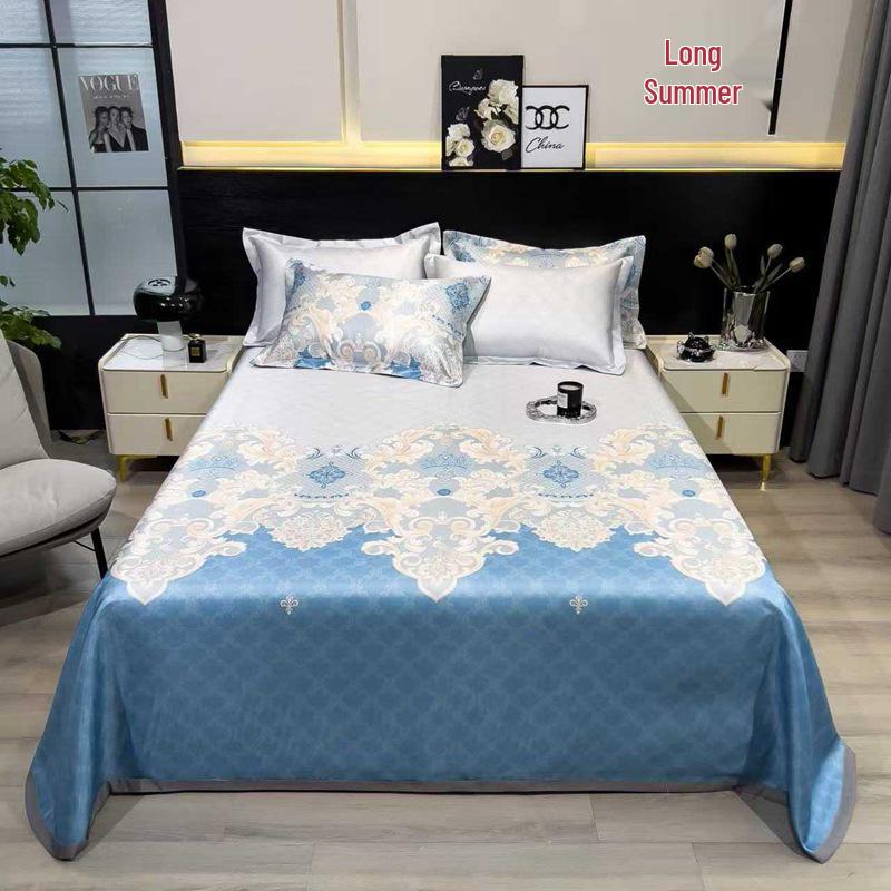 Ice Silk Summer Cool Mat Set: Foldable & Washable Three-Piece for Dormitory Single Beds