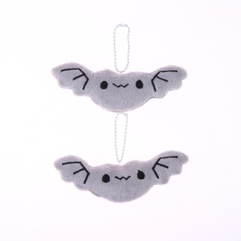 

2 шт. Милый мягкий плюшевый брелок в виде летучей мыши, Хэллоуин, мини-плюшевая кукла, подвеска для сумки, разноцветный, аксессуар для ключей, подарок