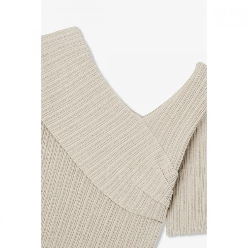 VOV Unbalance Rib Knit Pullover 7156350001