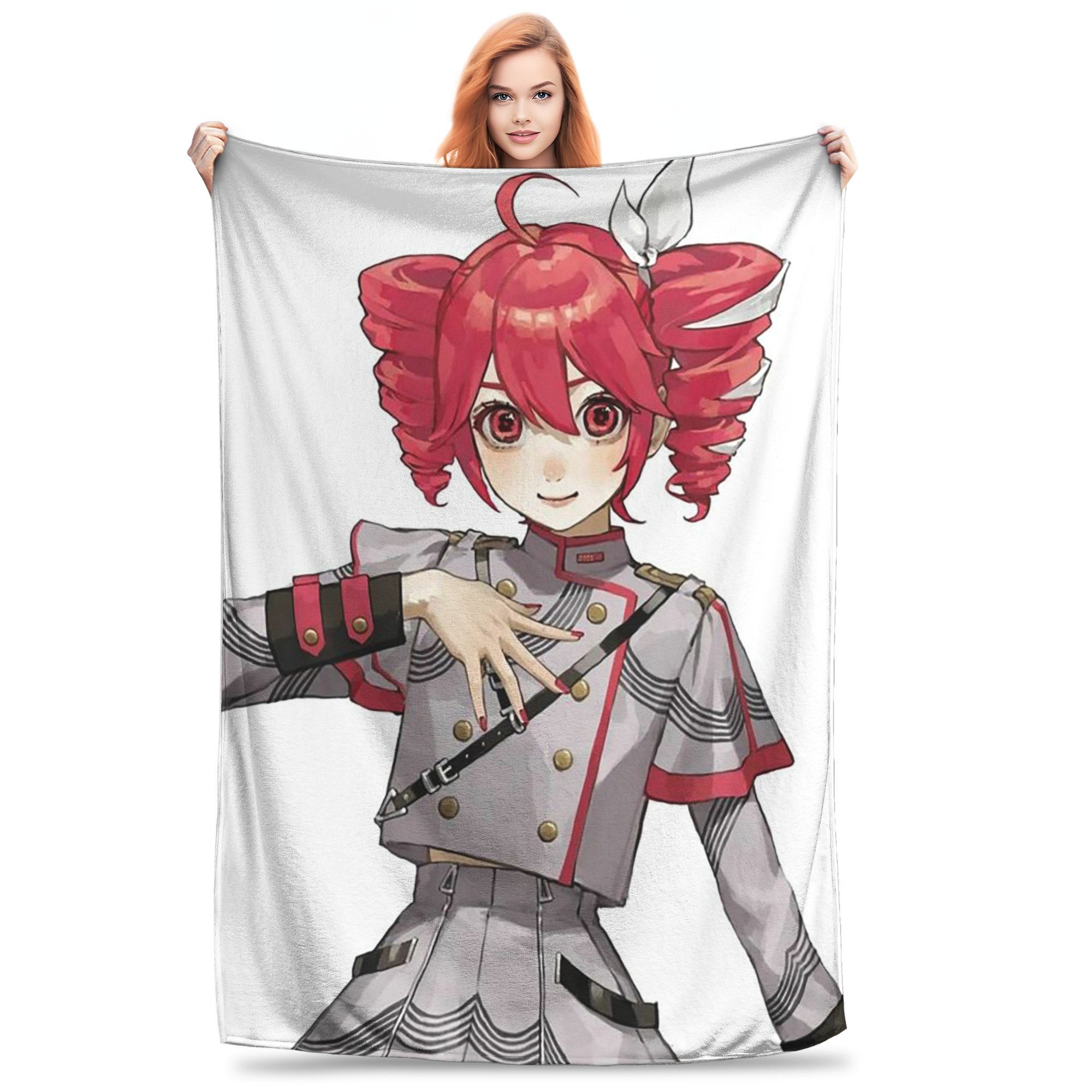 

Flannel Throw Blanket Kasane Teto Flags Cute Manga Warm Plush Blankets Soft Bedspread for Bed Living room Home Picnic Couch 80x120cm