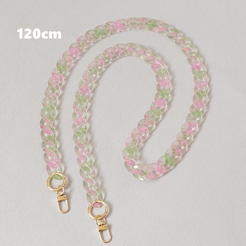 New Woman Bag Accessory Parts Neon Chain Candy Crossbody Resin Luxury Strap Women Hanging Chains Acrylic Shoulder Chain