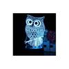 Stunning 3d Owl Led Desk Lamp With 7 Color Change Feature And Touch Art Controller