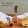Multifunctional Vertical Butter and Jam Knife for Cutting and Spreading Cheese, Bread, and Cream