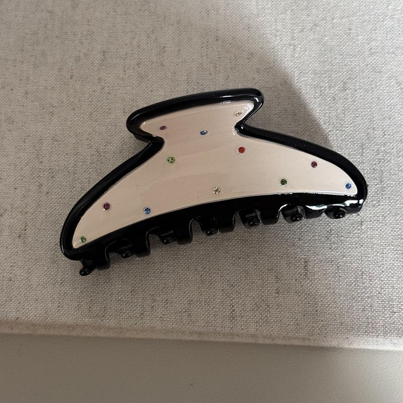 Neu Angekommen Einfache Doppelseitige Bunte Strasssteine Eingelegte Essigsäure Haarspange Haargummi Seitenclip Haarschmuck