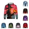 Men's Halloween Print Hoodie Long Sleeve Pullover Sweatshirt Casual Top
