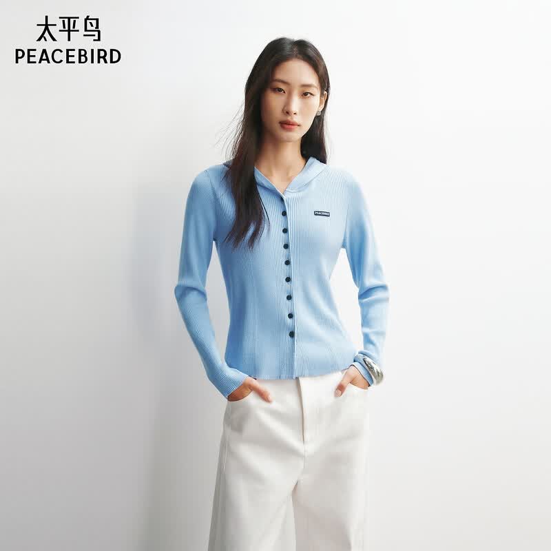 PEACEBIRD Women s Hooded Knit Cardigan M