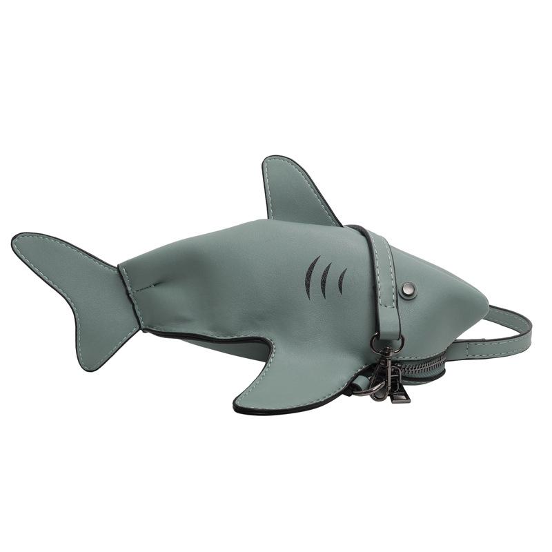 Creative ugly cute shark bag small bag women's new fashion shoulder messenger bag doll bag