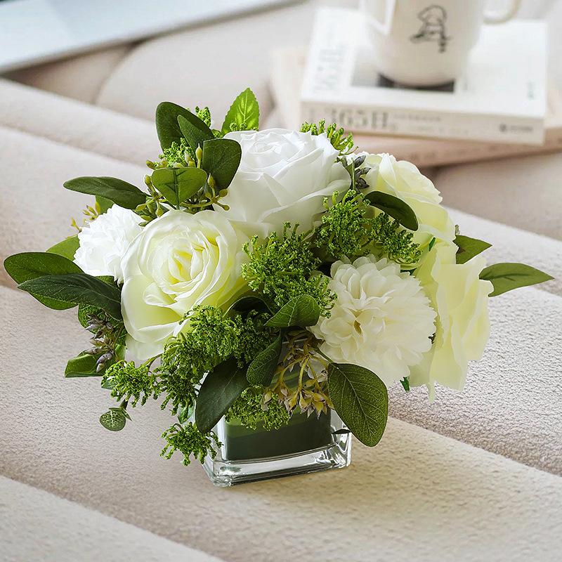 Premium High-end Fake Flower Simulation Potted Plant Business Decoration Ornaments Room Coffee Table Furniture Dining Table Scene Layout