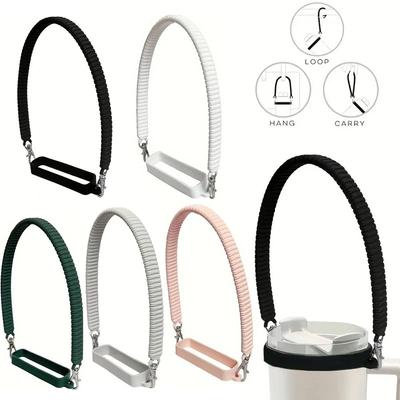 Water Bottle Cup Accessories Handle Water Bottle Sling Carrier Soft Durable Silicone Holder Strap for Most 8 40oz Bottles