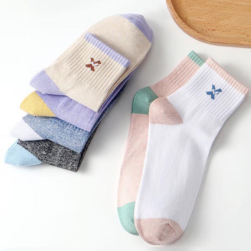 JEEP Women's 100% Cotton Antibacterial Anti-Odor Mid-Tube Socks