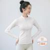Stand-up collar blazer casual slim fit slim fit warm thin velvet jacket running tight zip cardigan yoga top