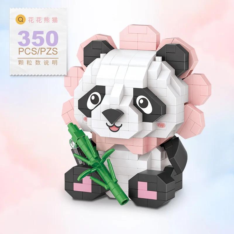 Building Blocks Panda Creative Assembly Decoration Dessert Electrical Mini Particles, Educational Boys and Girls Kids Toys