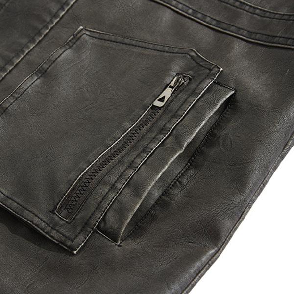Mens Leather Jackets  Winter  Casual Motorcycle PU Jacket Biker Leather Coats European Windbreaker Genuine Leather Jacket