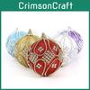 Glitter Rhinestone Christmas Baubles Balls Xmas Tree Ornament Decoration Hot 8cm