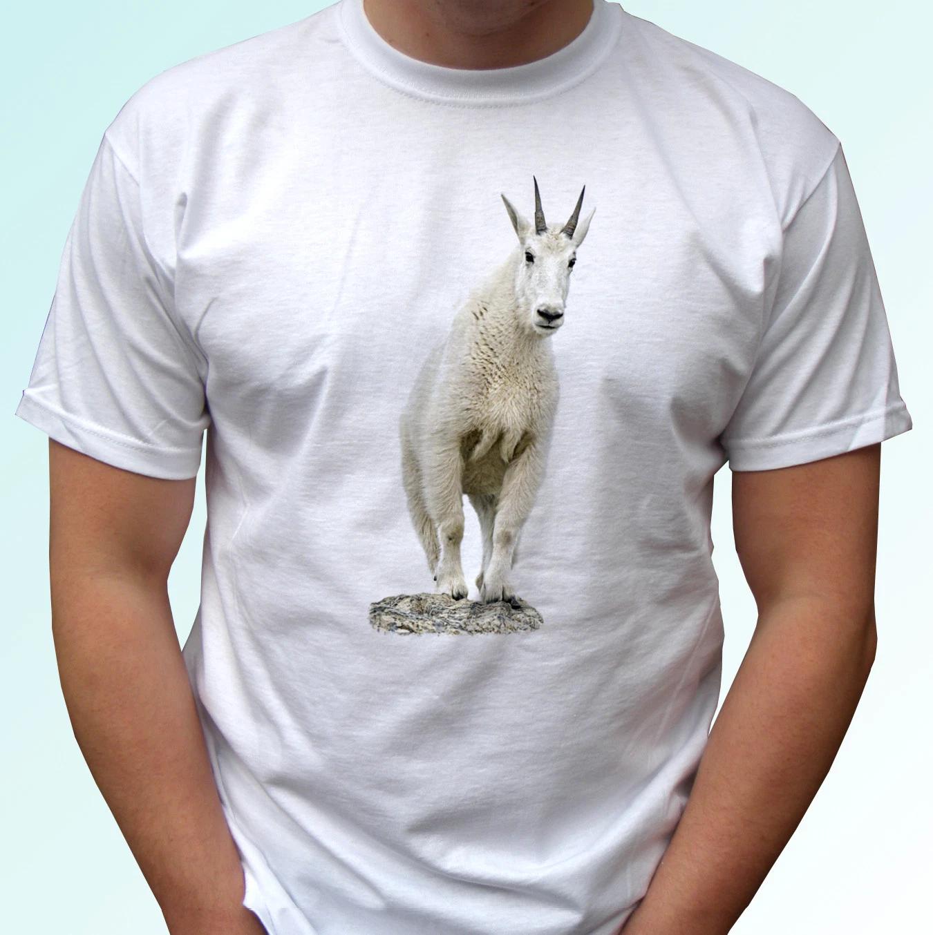 

Mountain Goat white kids boys T-Shirt animal tee top design - s s kids baby sizes 130