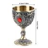 2PCS Small Zinc Alloy Goblet Gold White Retro Metal Cup Vintage Goblet  Party Drinking