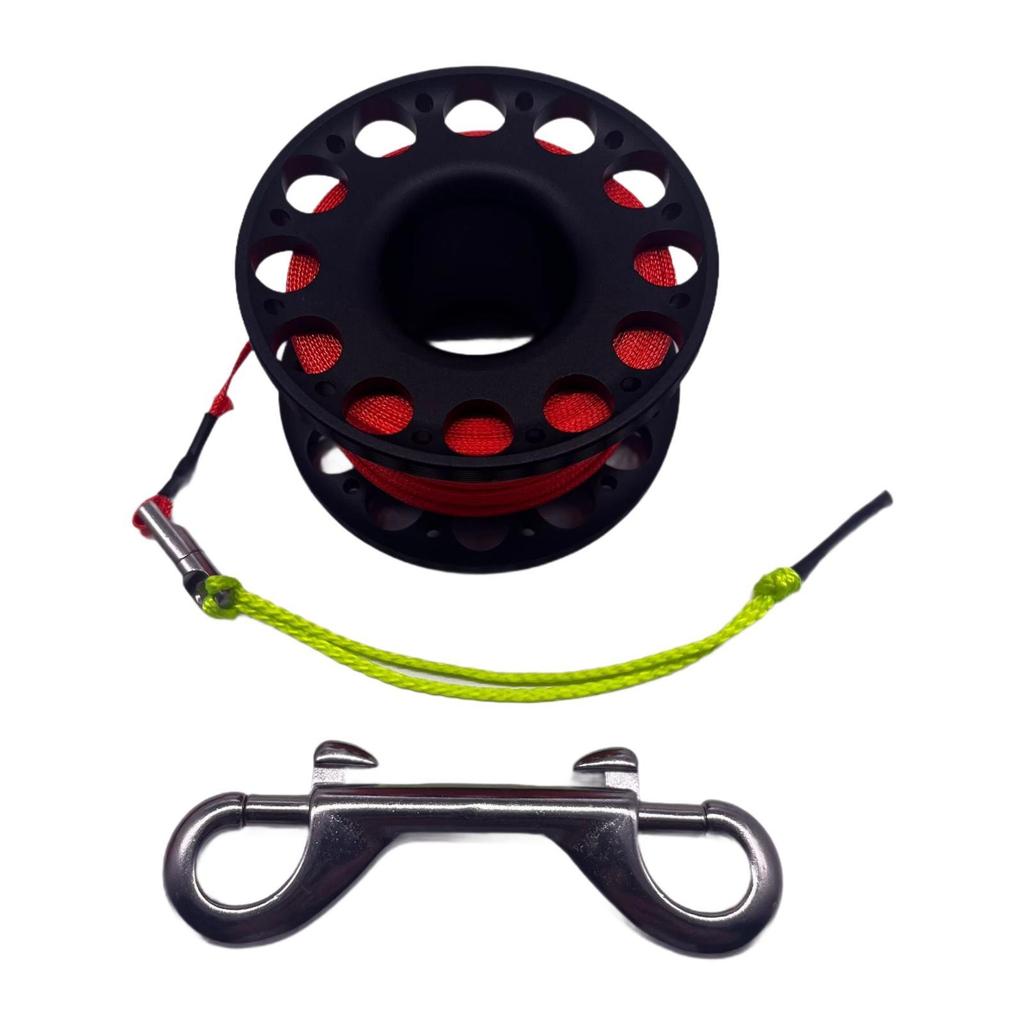 Diving Reel with Double End Bolt Snap Clip, Reel, Portable Spool for Accessories