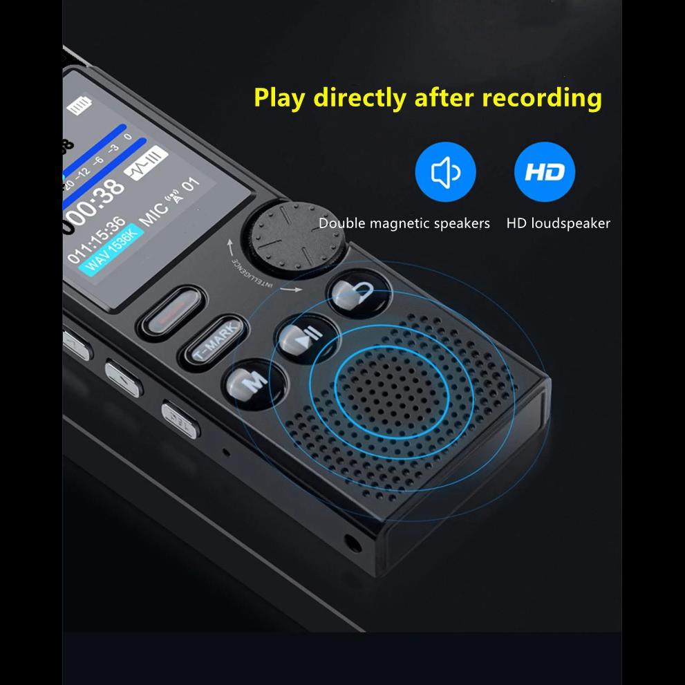 A80 Professional Dictaphone HD Noise Reduction Voice-activated Dual Mic Recorder Lossless HIFI Player Business Meeting