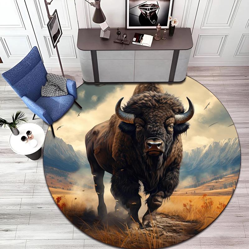 Wilderness Cabin Serenity Round Rug Home Soft Decorative Anti Slip Yoga Table And Chair Mat Carpet Outdoor Floor Mat Carpet S7