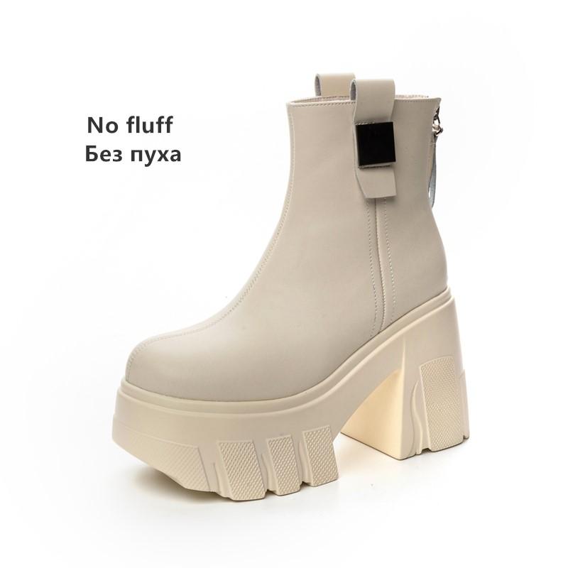 Fashion AIYUQI Women Ankle Boots 2025 New Genuine Leather High Heel Boots Women Platform 11cm Fashion Women Booties