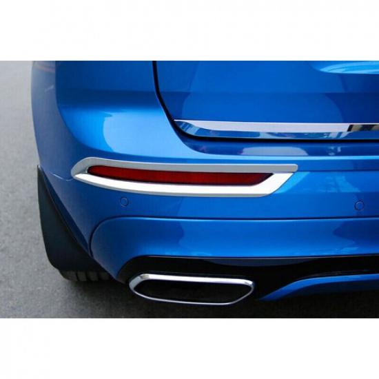 2P ABS Chrome Rear Bumper Fog Light Lamp Frame Cover Trim For Volvo XC60 2018-22