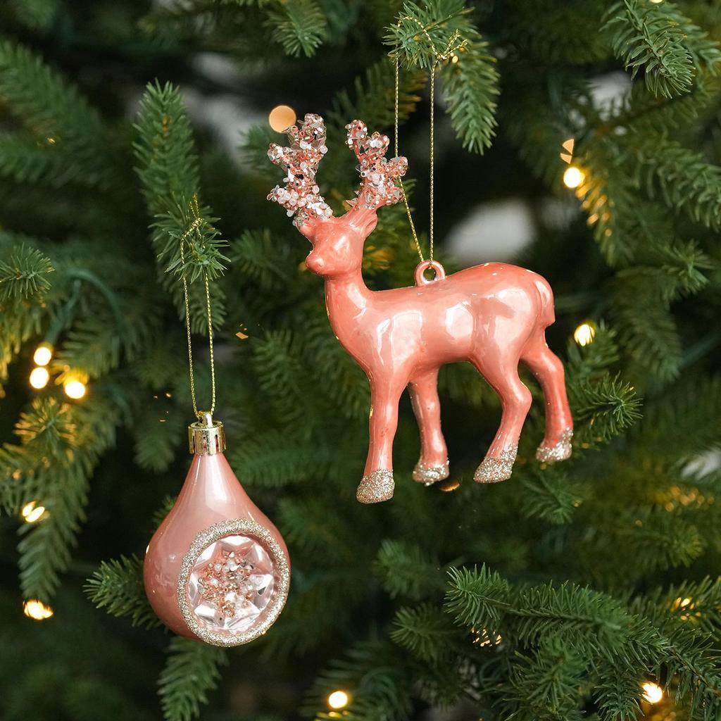 Christmas Alien Painted Ornament Set with Tree Top Star