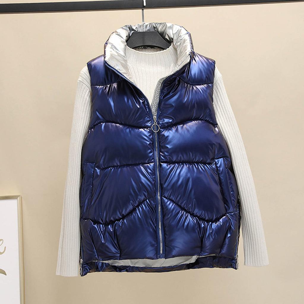 Women's Fashion Autumn/Winter Down Cotton Warm Horse Jacket Vest Jacket