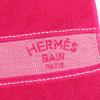 Pristine HERMES towel Beach Towel Yachting PM Large size with fringe pink cotton Used