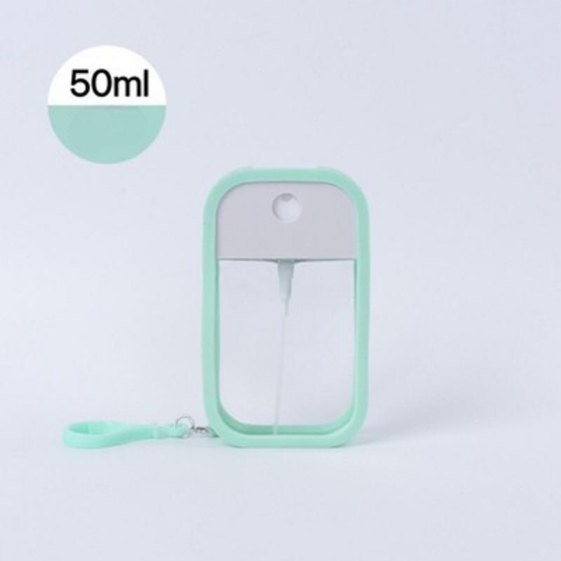 50ml Spray Small Sanitizing Spray Scented Vegan Hand Sanitizer with Keychain Perfume Alcohol Water Spray Bottle Travel Dispenser